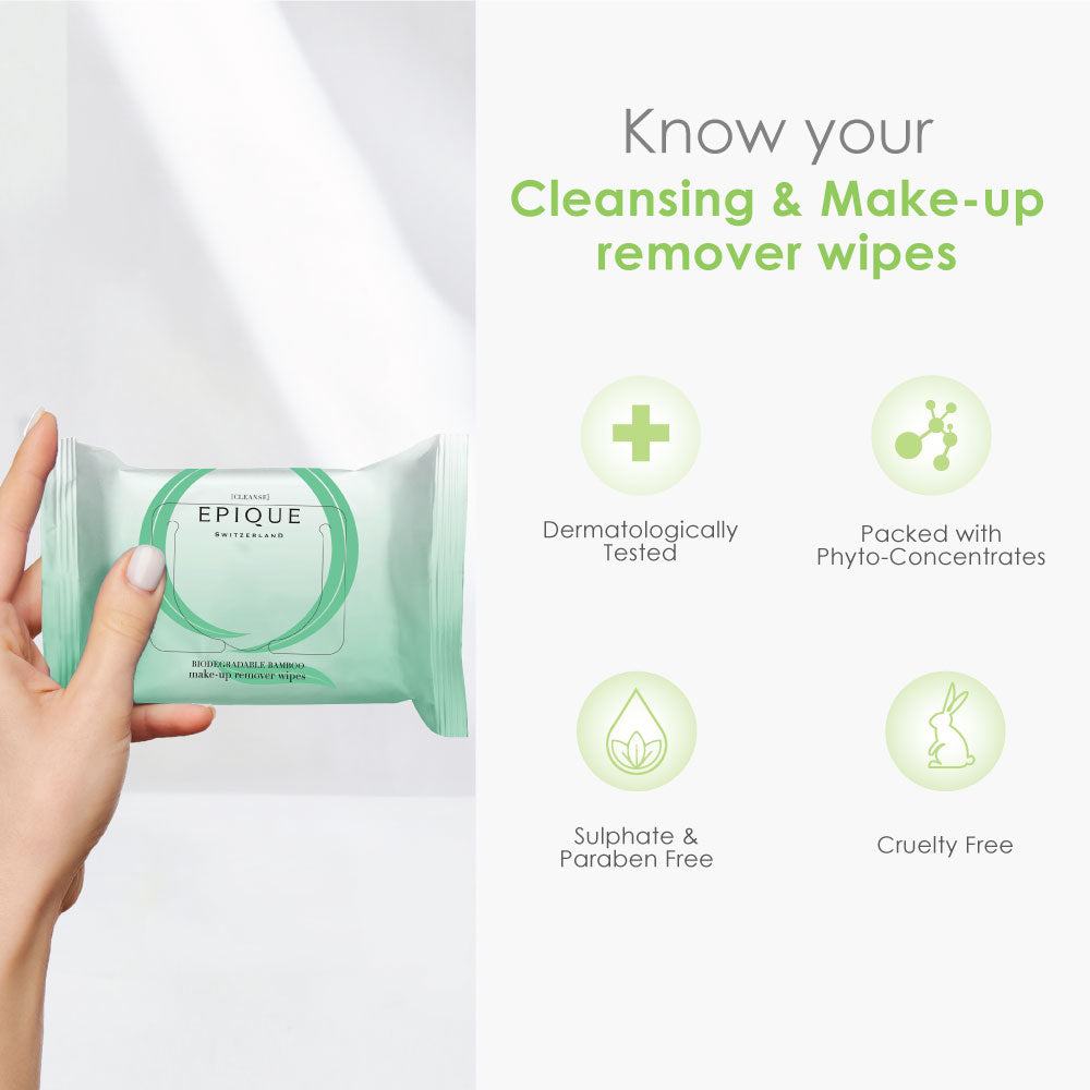 Biodegradable Bamboo Make-Up Remover Wipes